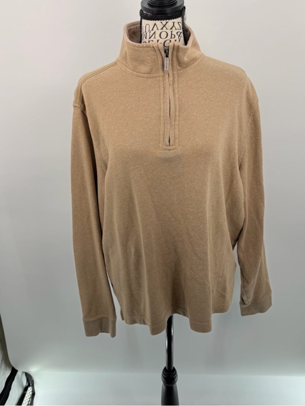 Van Heusen women’s Zip-Up Fleece Pullover - Light Brown